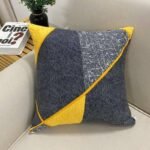 2 housses de coussin bleujaune 45 x 45 cm 1