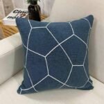 2 housses de coussin bleupentagone pour canape 45 x 45 cm 1
