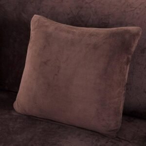 2 housses de coussin en velours coffee 45x45cm 1