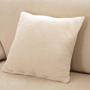 2 housses de coussin en velours ivory 45x45cm pour canape 1