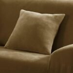 2 housses de coussin en velours vert army 45x45cm pour canape 1