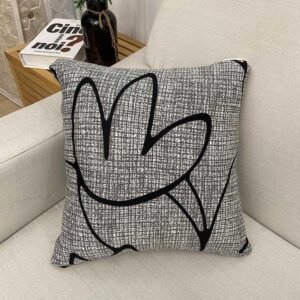 2 housses de coussin fleur 45 x 45 cm 1