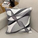 2 housses de coussin gris torsade 45 x 45 cm 1