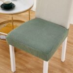 housse assise extensible vert clair pour chaise 1 1