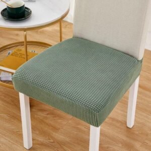 housse assise extensible vert clair pour chaise 1 1