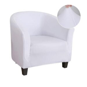 housse blanc de fauteuil club extensible 1 1