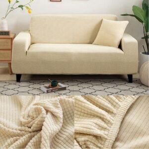 housse de canape beige microfibre 1