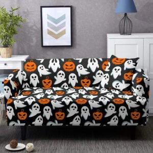 housse de canape citrouille halloween