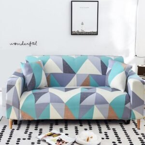 housse de canape cyan geometrique cyan geometrique canape compris entre 145 185cm 1 housse 1