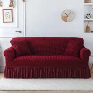 housse de canape en microfibre style jupe rouge vin rouge vin canape compris entre 120 170cm 1 housse