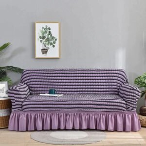 housse de canape en microfibre style jupe violet