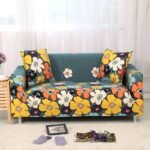 housse de canape fleurs jaunes 1