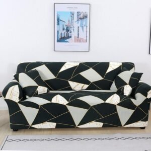 Housse de Canapé Géométrique - Géométrique / Canapé compris entre 190-230cm (1 housse) 2 housse-de-canape-geometrique-geometrique-canape-compris-entre-145-185cm-1-housse