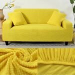 housse de canape jaune microfibre 1
