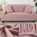 housse de canape rose microfibre 1