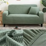 housse de canape vert d eau microfibre 1