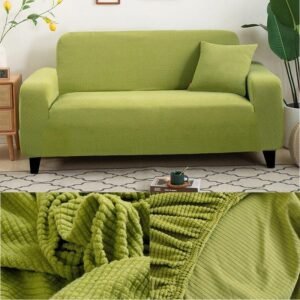 housse de canape vert pomme microfibre 1