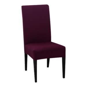 housse de chaise classique extensible rouge haricot 1 1