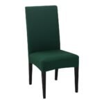 housse de chaise classique extensible vert fonce 1 1