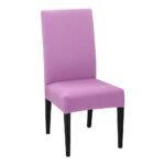 housse de chaise classique extensible violet clair 1 1