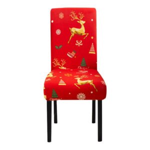 housse de chaise de noel modele 2 1piece