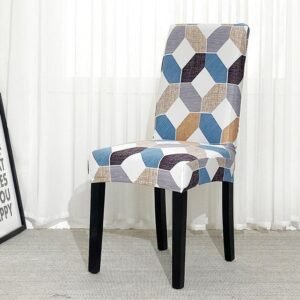 housse de chaise extensible geometrique soft 1