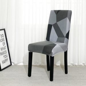 housse de chaise extensible geometrique style 1