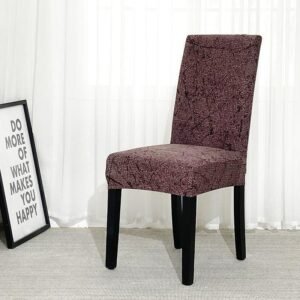 housse de chaise extensible granite rose 1