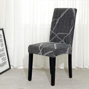 housse de chaise extensible gris vermaculaire gris vermaculaire 2pieces 1