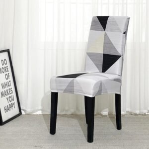 housse-de-chaise-extensible-noir-blanc-triangles