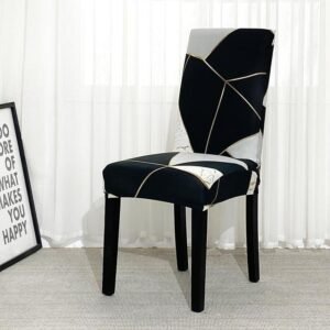 housse de chaise extensible obsidienne 1