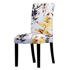 housse de chaise motif extensible frougere 1