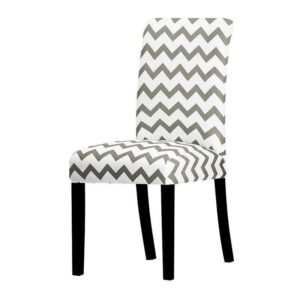 housse de chaise motif extensible geometrique design 1
