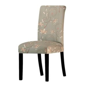 housse de chaise motif extensible nenuphar 1