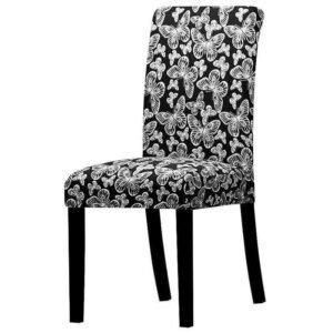housse de chaise motif extensible papillons 1