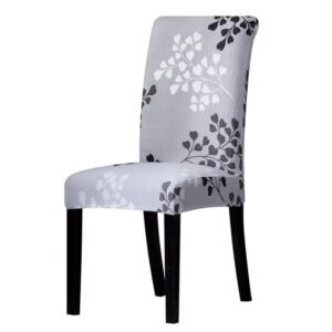 housse de chaise motif extensible petites fleurs 1
