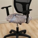 housse de chaise zebre de bureau style velours 1 1