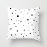 housse de coussin blanc galaxie 1