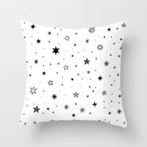 housse de coussin blanc galaxie 1