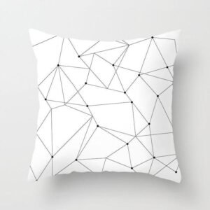 housse de coussin blanc motif simple 1