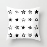 Housse De Coussin Blanc Stars
