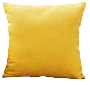 housse de coussin en velours jaune 1
