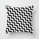 Housse De Coussin Noir Blanc Tuiles