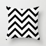 Housse De Coussin Noir Blanc Vitrail