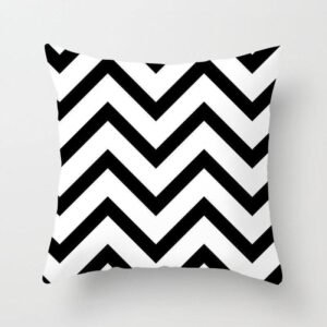 housse de coussin noir blanc vitrail 1