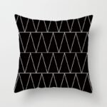 Housse De Coussin Noir Graphique