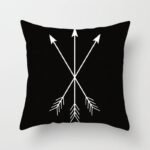 Housse De Coussin Noir Trois Fleches