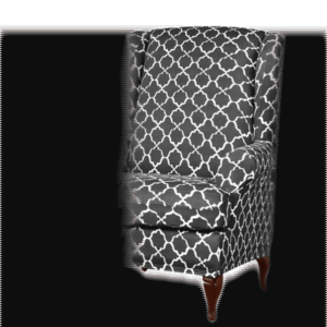 housse de fauteuil extensible ajustables motif geometrique gris 1