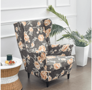 housse de fauteuil florale avec accoudoir extensible universelle 1
