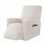 housse de fauteuil inclinable blanc extensible 1 1